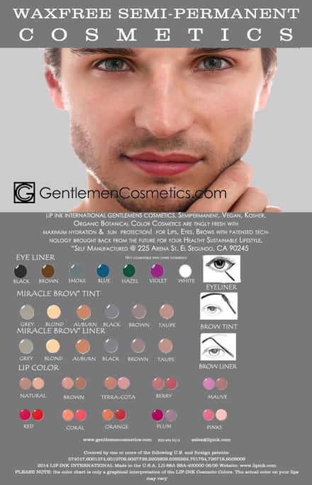 (IMAGE: Gentlemen Product Color Chart)